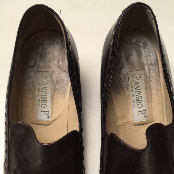 Vintage Giampiero P. Rich Brown Leather Shoes. - Picture 4 of 7